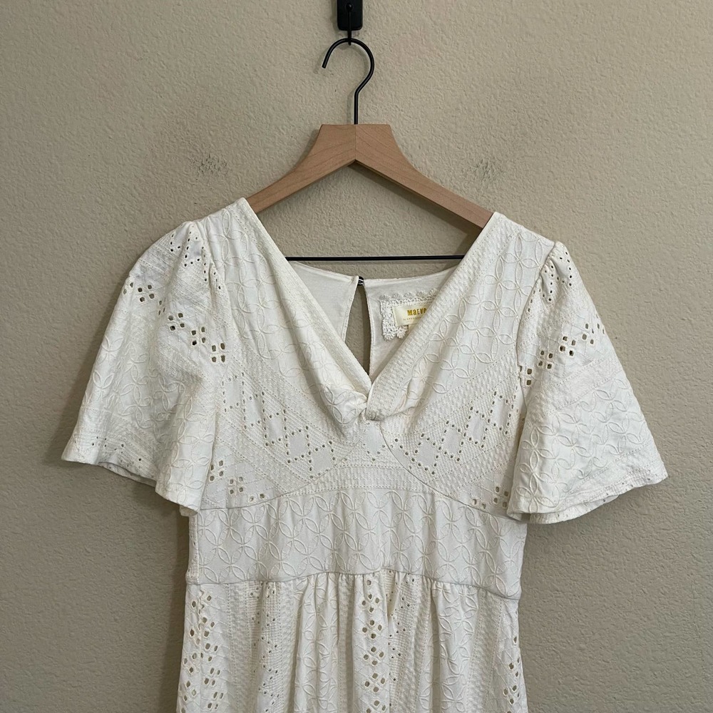 Anthropologie White Eyelet Maxi Dress - Picture 5 of 16